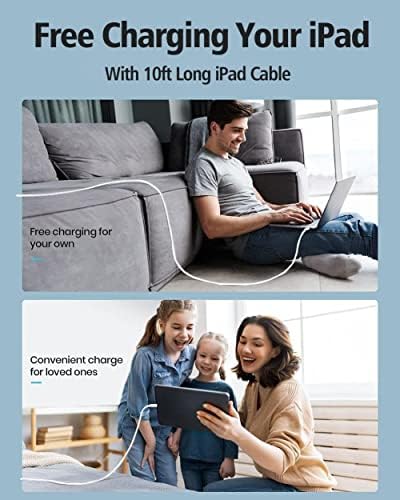 Зарядно устройство, USB C мощност от 20 W за бързо зареждане на iPad Pro 12,9, iPad Pro 11-инчов iPad на 10-то поколение,