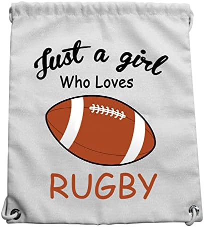 MBMSO Rugby Момиче Подарък за Регбиста Чанта от съвсем малък, Просто Момиче, което Обича Подаръци Отбор по Ръгби Авоська Раница