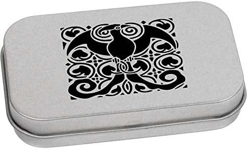 Метална Лидице кутия за канцеларски материали Azeeda Паун в стил ар нуво на панти / Кутия за съхранение (TT00192397)