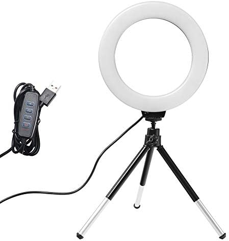 Заполняющий светлина 6 Инча Мини led Тенис на Видео Околовръстен Лампа за Селфи със стойка за статив USB Съединители за фото студио Инструменти за директно излъчване (