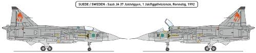 Комплект за сглобяване на модели на самолети Heller JA 37 Jaktviggen