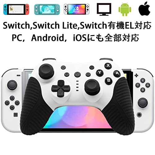 Контролер FONLAM Switch, който е съвместим с PC/iOS/ Android, Безжичен геймпад за Nintendo Switch Lite /OLED, гейм контролер Pro с регулируема функция турбо/вибрация и ергономичен нескользящ?