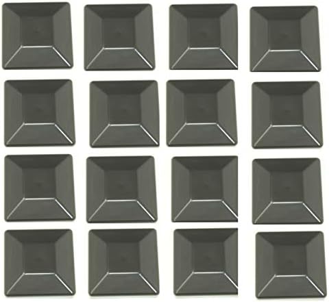 JSP Manufacturing 16 Опаковки Пластмасови Черни Капачки за стълбове на огради 4X4 (3 5/8 ) От дървен материал, Обработен налягане,
