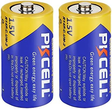 C Размер на Тежки живот на Батерията 2 опаковки от 1,5 R14P UM-2 Батерии Въглеродно-Цинковая C-Ячейковая Батерия за Къмпинг Фенерче