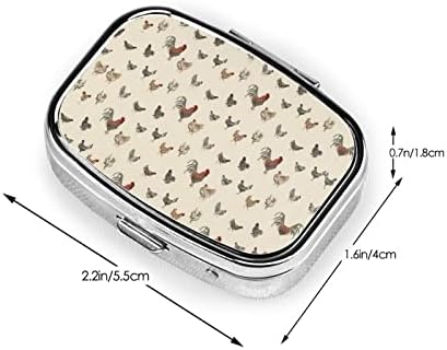 Ewmar Преносим Кутия За съхранение Таблетки От Неръждаема Стомана Кутия за Хапчета Малък Контейнер за Таблетки за Джоба/ Чантата за Пътуване