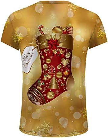 WOCACHI, Коледни тениски с къс ръкав за мъже, 2022, Забавни Коледни Тениски с Дядо Коледа и кръгло деколте, Потник, тренировочная