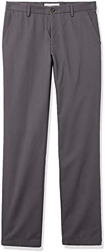 Мъжки панталони-Chinos с плоска предна част на Essentials Директно намаляване, устойчиви на бръчки