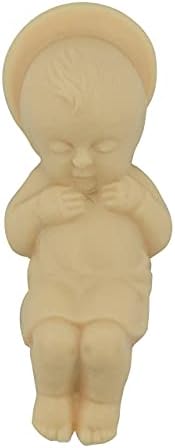 1,5-Инчов фигурка на Бебето Исус | Скриване си в кралския торта на Mardi Gras | Използвайте в сцени на Коледа или ясла | Чудесен