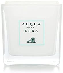 Ароматна свещ dell ' Acqua Elba Mare - Стилен и Модерен, Луксозен Интериор за дома Ароматерапевтические нотки на розмарин, Лимон, Морска лилия, Произведено в Италия 44 грама