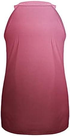Дамски Ежедневни Върховете на Бретелях Без ръкави - Летни Основни Тениски Свободно Намаляване с Замочной дупка, Тениска с принтом