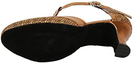 Honeystore / Дамски Обувки За Латино Танци Със Затворени пръсти и ТОбразным каишка, Блестящи Танцови обувки Mary Jane