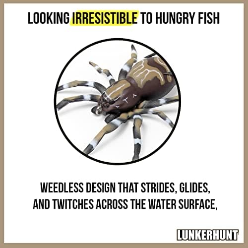 Риболовна стръв Lunkerhunt Phantom Spider за улов на костур (2 инча) | Най-реалистична Риболовна стръв с Саморегулирующимся баласт