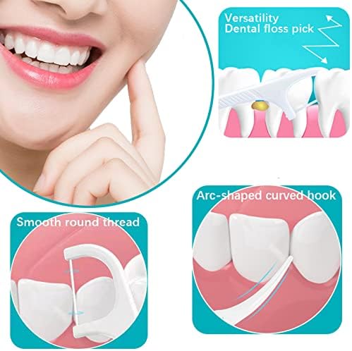 Диспенсер за зъбни конци с 98 зубными конци за възрастни повишена здравина, Преносим Диспенсер за зъбни конци, По-Гигиеничный За Почистване на зъбите (4 опаковки)