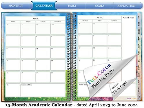 Tools4Wisdom Planner, Календар на 2023-2024 години - Април 2023-24 юни - Твърди корици - 15 месеца - A3J4 - Вдъхновяваща цитат