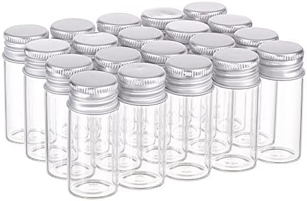 BENECREAT 20 Опаковки Стъклени Бутилки с обем от 10 мл /0,33 грама, Шишенцата за проби с Навинчивающимися Алуминиеви Капачки за Бутилки