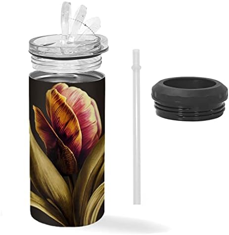 Охладител за тънки Кутии с цветя принтом - Art Can Cooler - Хубав Охладител за тънки кутии с изолация
