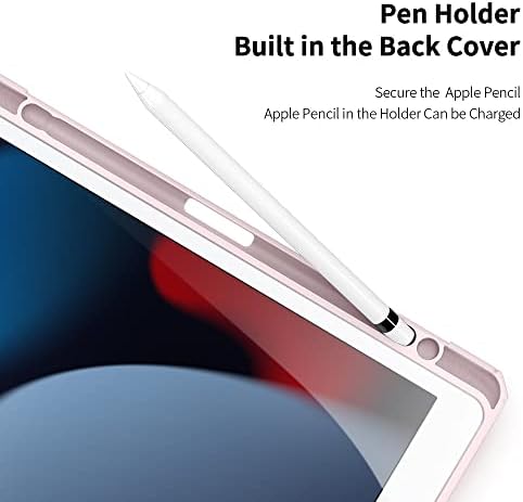 wegoodsun Противоскользящий Тънък калъф за iPad 9th / 8th / 7th поколение 10,2 инча с вграден държач за моливи, устойчив на удари с противоударной