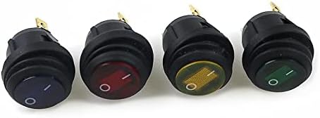 PHNT 1БР KCD1 Кръгла водоустойчив Вкл-Изкл 3Pin лампата през Цялата кулисный премина 10 (6) 250VAC 125 В Плоска лента лампа LED (Цвят: