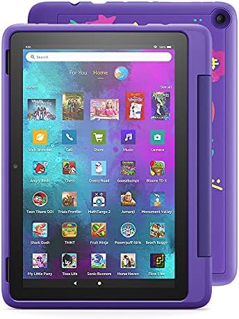 Таблет Fire HD 10 Kids Pro, 10 HD (Doodle) с детска слушалки + калъф + Защитно фолио за екрана