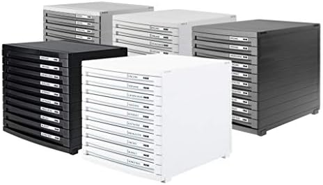 Прибиращ се кутия HAN Contour 1510-12 - Модерна модулна плъзгаща се система с 10 затворени чекмеджета формат DIN B4, бяла,