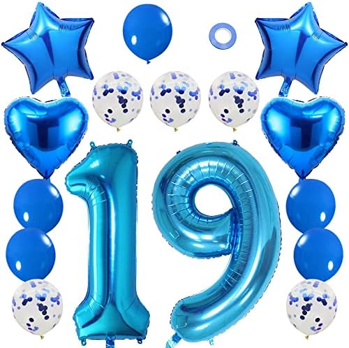 Ceqiny 40Балон от 19-ти номер, Майларовый Балон 18 Балон от Фолио във формата на Звезди и Сърца, 12Латексный Балон с Пайети за Парти в чест на рождения Ден, Сватба, Булчински