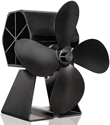 UXZDX CUJUX Външна търговия Камина Топлинна Мощност Dual Fan Диска Вентилатор за дровяного камина (Цвят: черен размер: 181419 см)