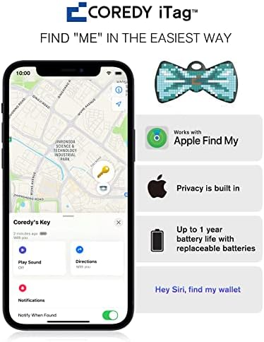 Устройство за търсене на предмети Coredy HW02 и HW04 iTag, работят с Apple Find My (само за iOS), 2 бр.