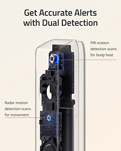 Допълнителна функция eufy Security Video Doorbell с двойна камера (на батерии), двойна детекция на движение, откриване на парцели, 2K HD, Разпознаване