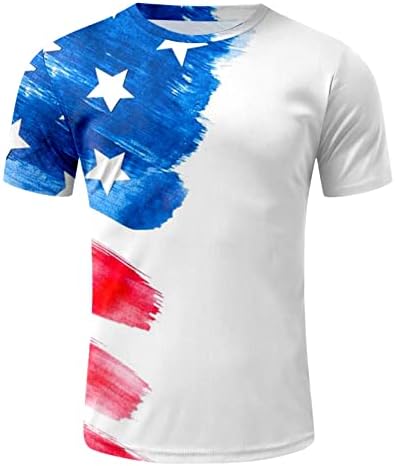 XXBR Мъжки тениски с къс ръкав Войници на 4 юли с принтом Хартата на САЩ, Летни Спортни Патриотични фланелки с шнур мускулите