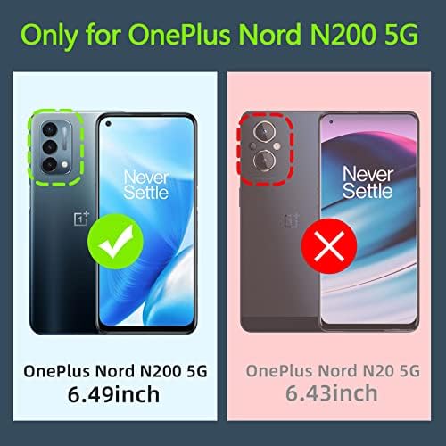 Калъф nancheng за Oneplus Nord N200 5G (6,49 инча), Калъф за телефон Nord N200 5G, Сладък Мек Розов Силикон калъф за момичета