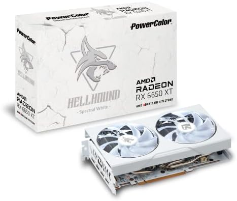 Видео карта PowerColor Hellhound Spectral White AMD Radeon RX 6650 XT с 8 GB памет GDDR6