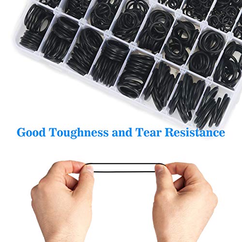 740 бр. Асортимент от черни гумени Запечатване на пръстените, 24 размер на продуктовата Гама NBR Запечатване на тампони, набор от Шайби,