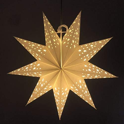 SOLUSTRE Home Decor 45 см Голяма Выдалбливаемая Книжен Капак за лампа във формата на Звезда, на Хартиен Окачен Фенер с осветление