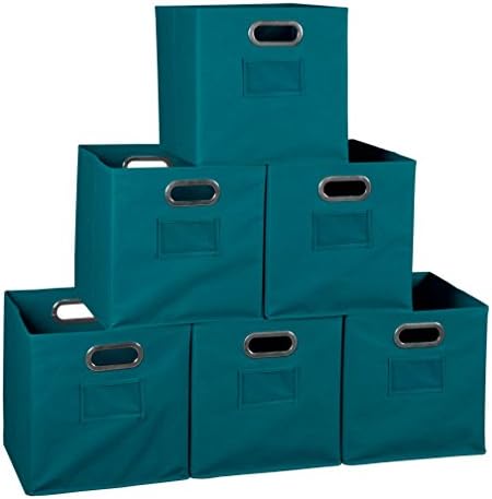 Комплект от 6 Сгъваеми кутии за тъкани Cubo - Син