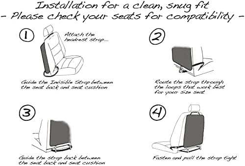 Подложки за краката SANA SMART Премиум клас- Луксозни Защитни облицовки на облегалките на седалките и седалките с една невидима каишка
