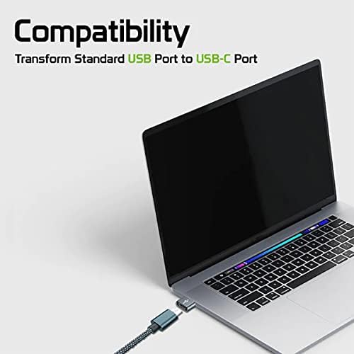Бърз USB адаптер-C за свързване към USB-порт, който е съвместим с вашите Motorola Moto Tab G20 за зарядни устройства, синхронизация, OTG-устройства, като клавиатура, мишка, Zip, геймп