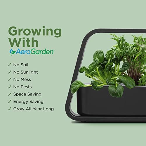 Комплект за отглеждане на семена, AeroGarden Sprout with Gourmet Herbs в Шушулка - Хидропоника за вътрешни градина, Черен