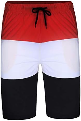 XZHDD Мъжки Спортни Комплекти от 2 теми, Летните Ежедневни Ризи в стил Мозайка с Цветен Блок, плътно Прилепнали Тениски, Спортни