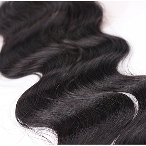 Лейси закопчалката HairPR човешка коса 4 x 3,5Обемна вълна, естествена черна свободната част, лейси закопчалката от девствени