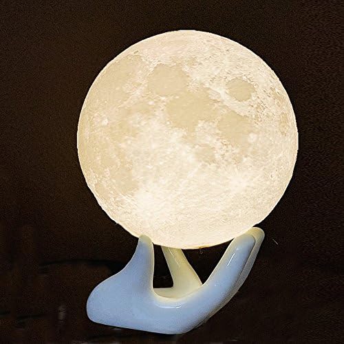 LSHCX 3D Поставка за лунната светлина с хрустальным топка, Подходяща за декорация на дома, спалня, всекидневна, офис, 3,14 инча