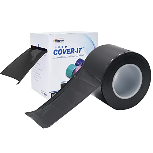 Защитно фолио Pac-Dent Cover-It, Листове тиксо за защита на твърди повърхности, 1200 Листа, 4 x 6 Инча, черен