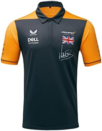 Мъжка тениска Поло пилоти на отбора на McLaren F1 2022 Ландо Норис
