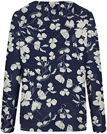 Дамски Пролетни Модни Върхове 2023, елегантно облечен Ежедневни Hoody с кръгло деколте, Обикновен Раиран Свободните Пуловери с Дълъг