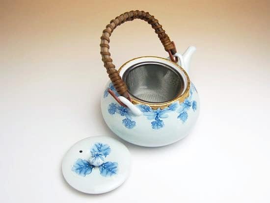 Японски Чайник Керамични Dobin 20,3 унция Прибори Arita Imari Произведено в Япония Порцеланов Чайник за зелен чай Kindami Icchin Kiku