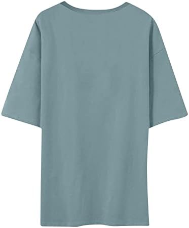 Ризата на Деня на Св. Патрик за Жени, Върхове с Принтом Детелина, Тениски с кръгло деколте и Трилистником, Тениски, Свободни Блузи