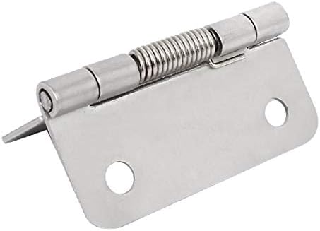 X-DREE 60 mm x 55 mm x 8 mm, Метал 4 Дупки за закрепване на Самозакрывающаяся Подпружиненная врата на панта (60 mm x 55 mm x 8 mm от метал
