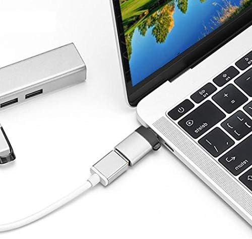 Кабел BoxWave, който е съвместим с Marshall Stockwell II - USB-C за свързване на устройството за обмен на порта (2 комплекта), преносим ключодържател USB Type-C USB OTG за Marshall Stockwell II - Шиферн