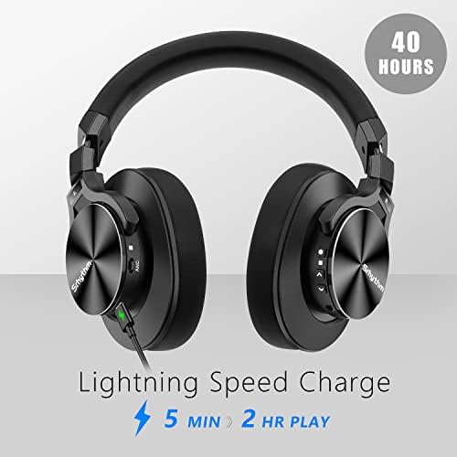 Слушалки Srhythm NC75 Pro с шумопотискане Bluetooth V5.0 Безжични, 40 часа възпроизвеждане на Слушалката на ухото с микрофони и бързо зареждане за телевизор / КОМПЮТЪР / мобилни т?