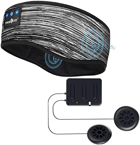 MUSICOZY Слушалки за сън Bluetooth-Превръзка на главата, Безжични Слушалки за сън, Маска, Слушалки, Вградена HD-високоговорители