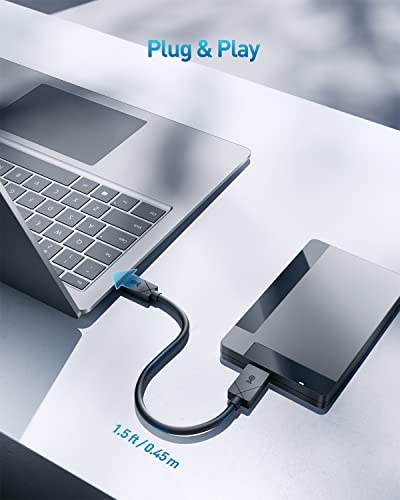 Кабел има значение [Предназначени за Surface] USB Кабел-C-USB Micro-B USB кабел-C-Micro-B) черен на цвят с дължина 1,5 метра / 0,45